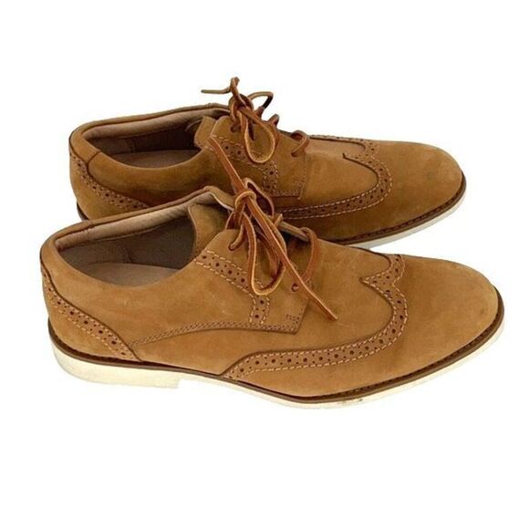 Sperry Top-Sider Light Tan Leather Wing-Tip Oxfords Men Size 9.5 M - Picture 5 of 9